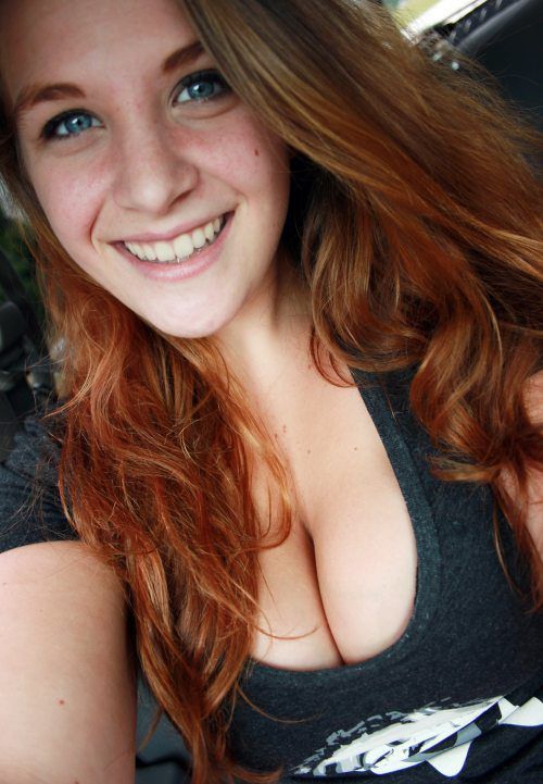 young red haired girl portrait