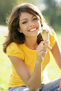 People & Humanity: girl with ice cream