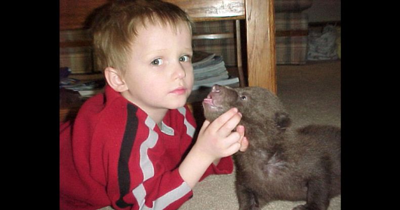 Biologist Casey Anderson, and his bear Butusov