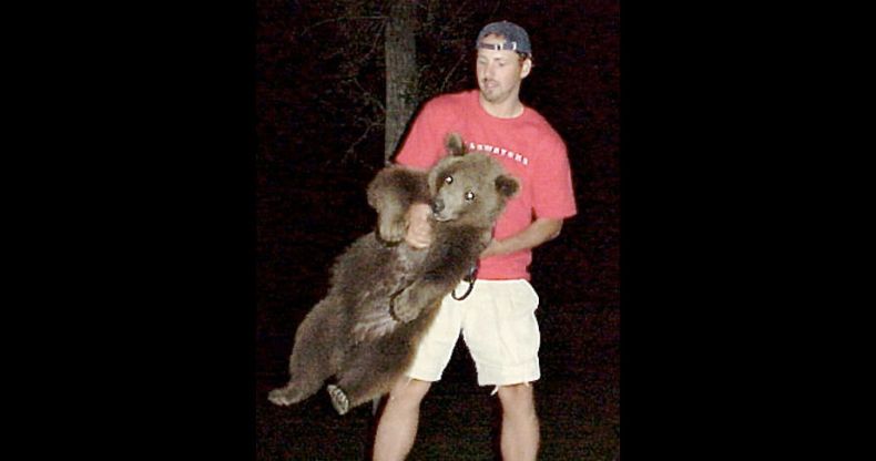 Biologist Casey Anderson, and his bear Butusov