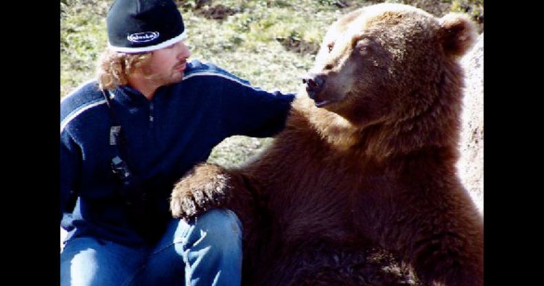 Biologist Casey Anderson, and his bear Butusov