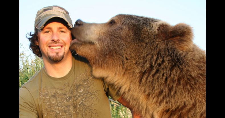 Biologist Casey Anderson, and his bear Butusov