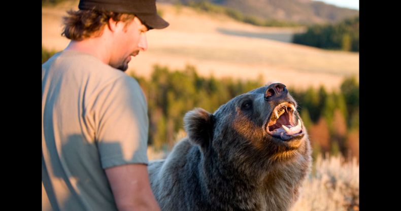 Biologist Casey Anderson, and his bear Butusov