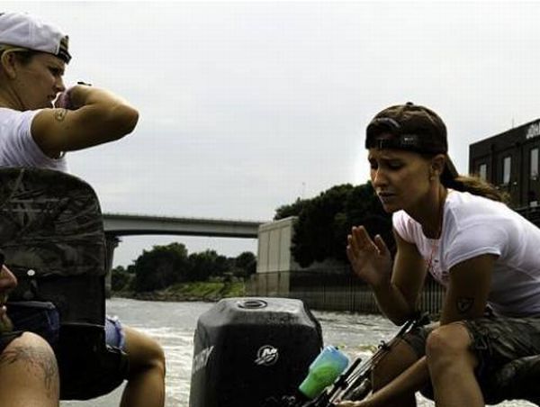 Asian Carp attacks while fishing from the boat