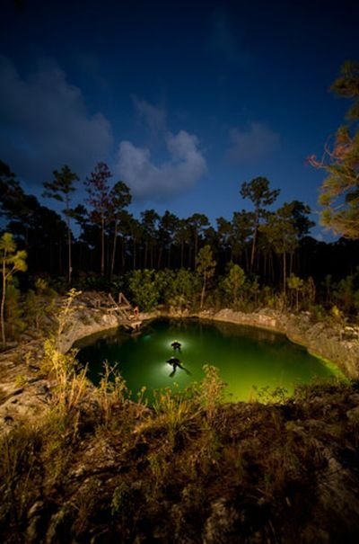 Blue holes and spectacular coral reefs, Andros, Bahamas