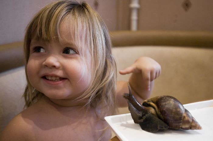 snails and a baby