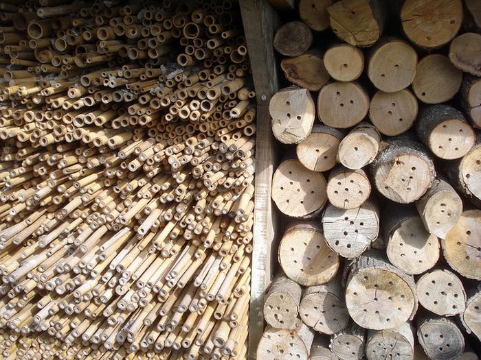 bee insect hotel structure