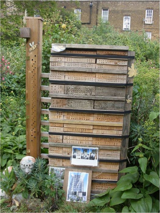 bee insect hotel structure