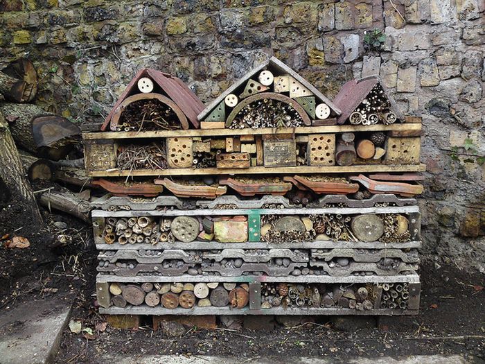 bee insect hotel structure