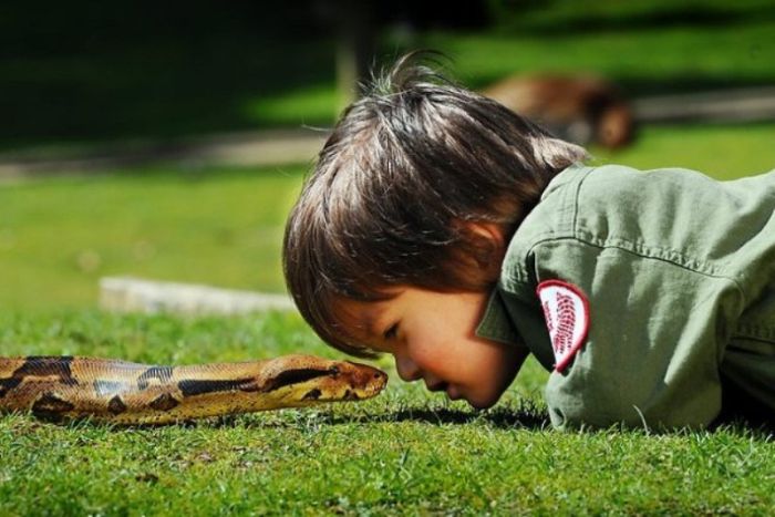 Charlie Parker and Pablo boa constrictor