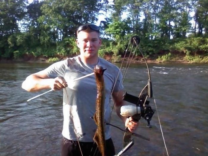 Giant lamprey caught in New Jersey, United States