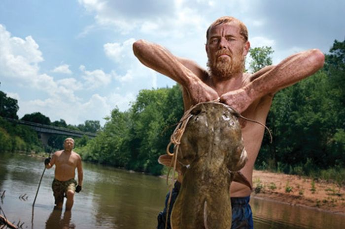 catching a giant catfish