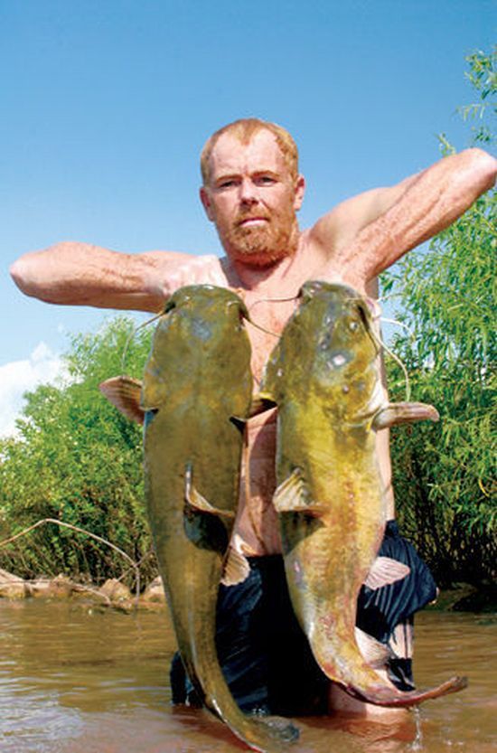 catching a giant catfish