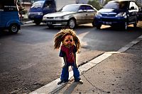 Fauna & Flora: Monkey performs on the street, Indonesia