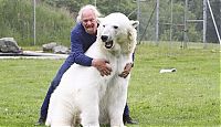 Fauna & Flora: man with a polar bear