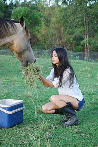 Fauna & Flora: girl with a horse