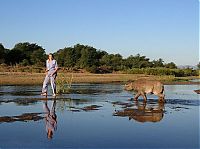 Fauna & Flora: Baby rhino pet, Zimbabwe