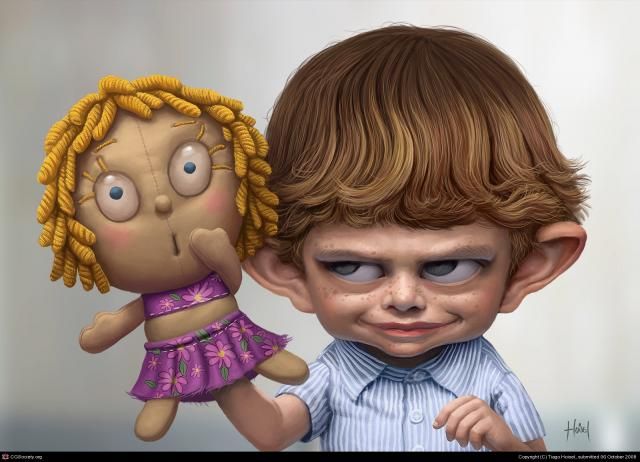 Funny cartoon draws