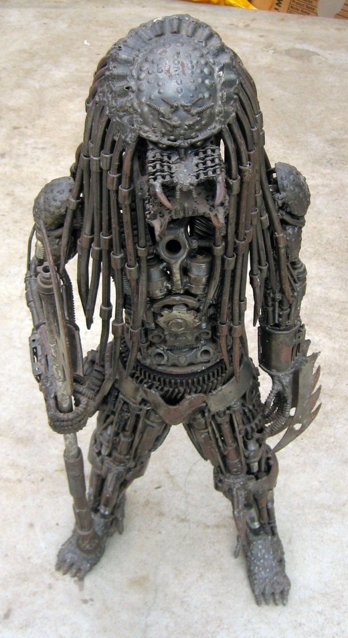 Car parts sculptures