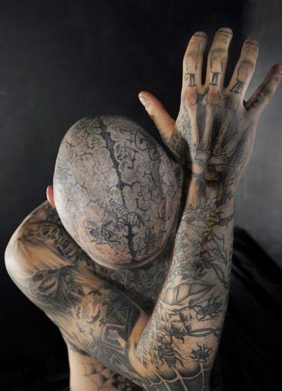 man who loves tattoos