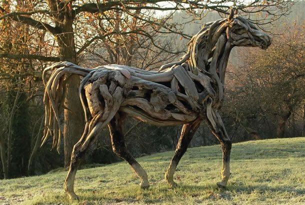 Wooden animals art
