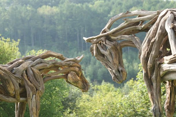 Wooden animals art