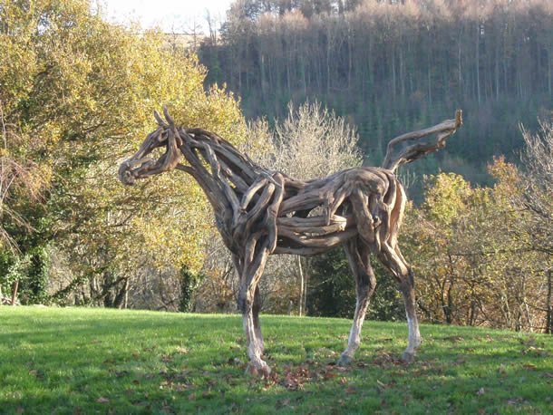 Wooden animals art