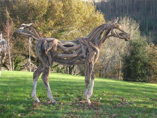 Wooden animals art