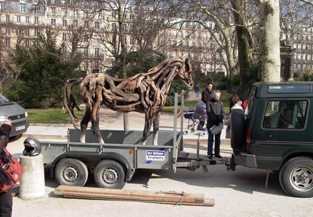 Wooden animals art