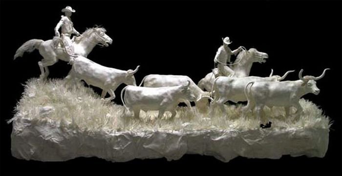 Sculptures made of paper