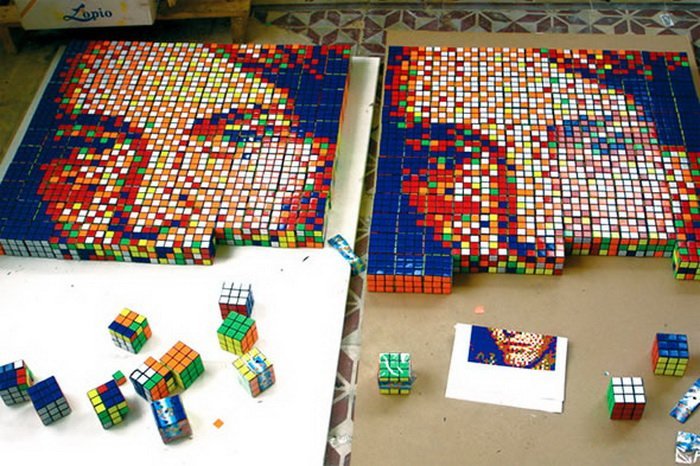 rubik's cubes art