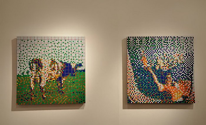 rubik's cubes art