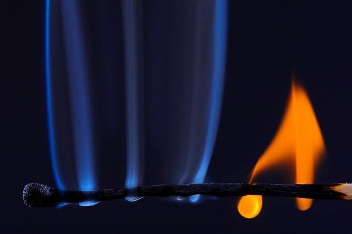 As fire is born