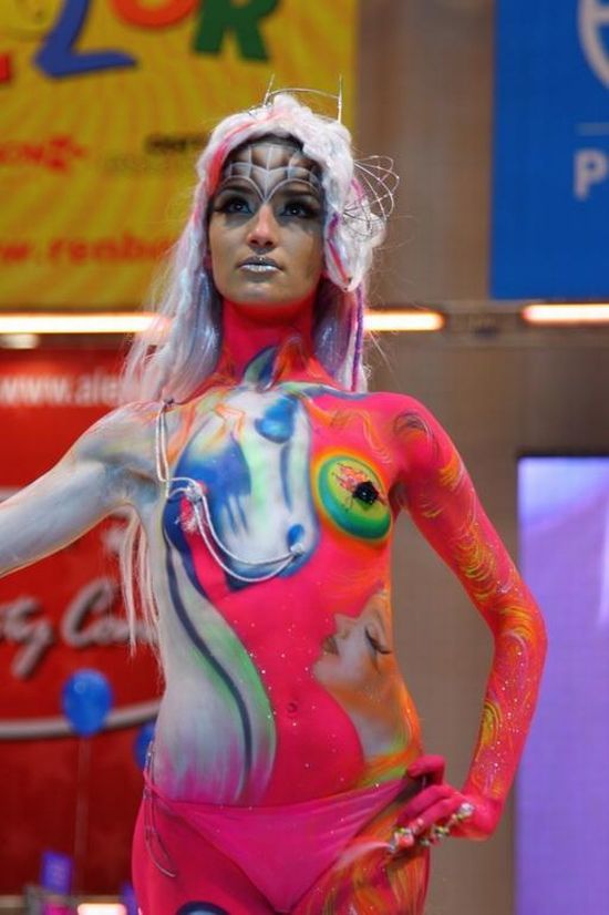 body art girl painting
