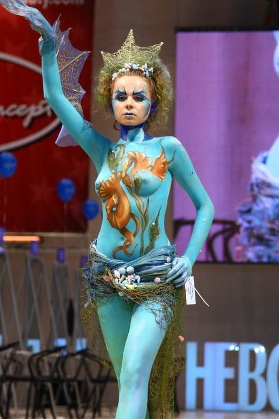 body art girl painting