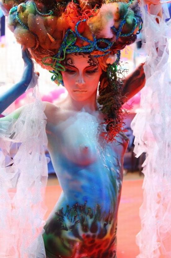 body art girl painting