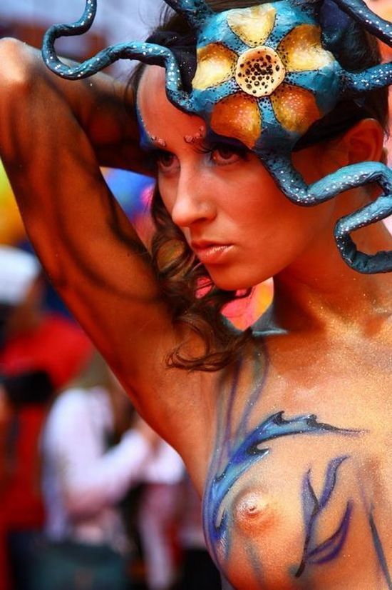 body art girl painting