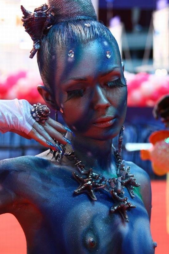 body art girl painting