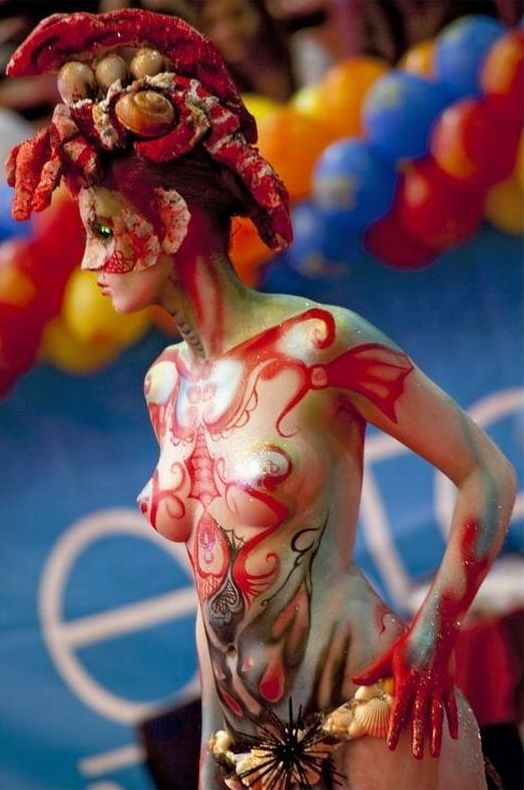 body art girl painting