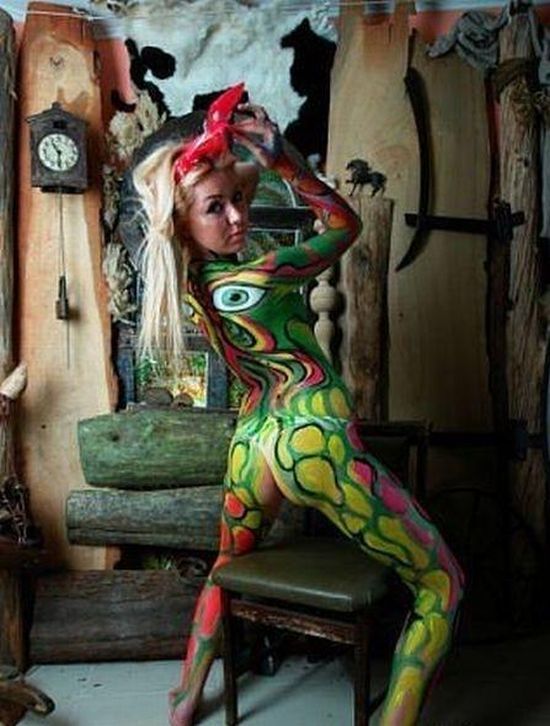 body art girl painting