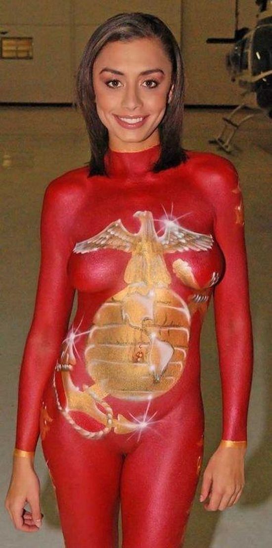 body art girl painting