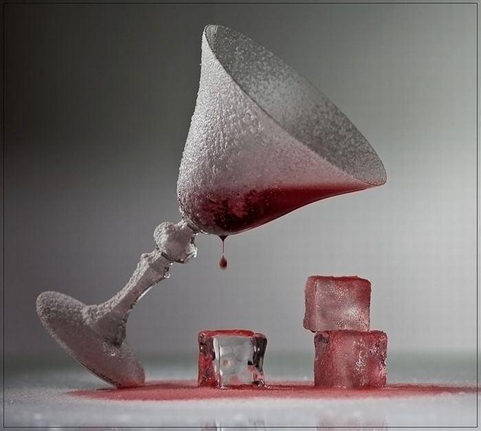 glass and wine art