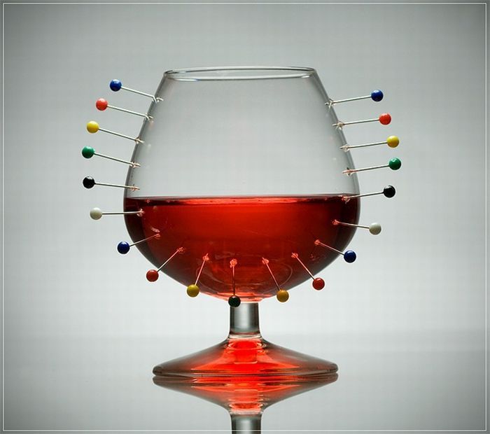 glass and wine art