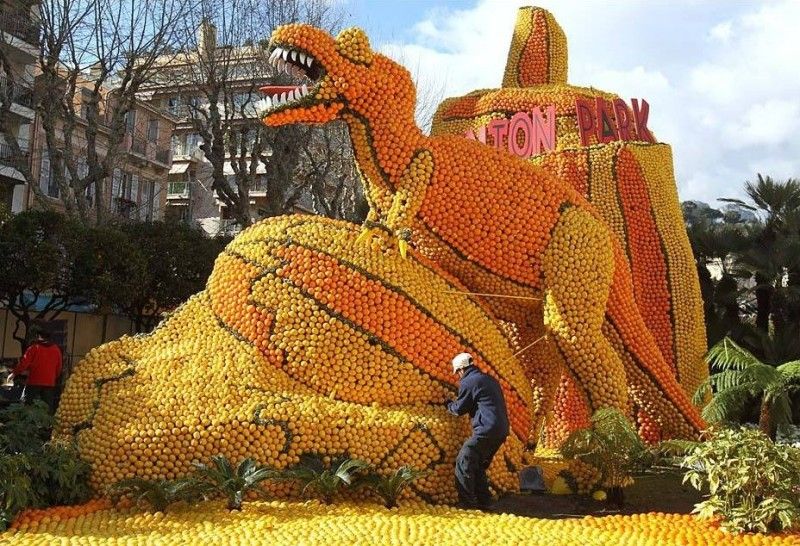 orange sculpture