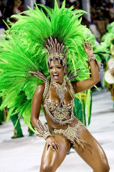 Rio carnival parade girls, Rio de Janeiro, Brazil