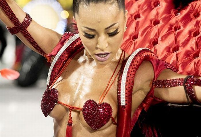 Rio carnival parade girls, Rio de Janeiro, Brazil