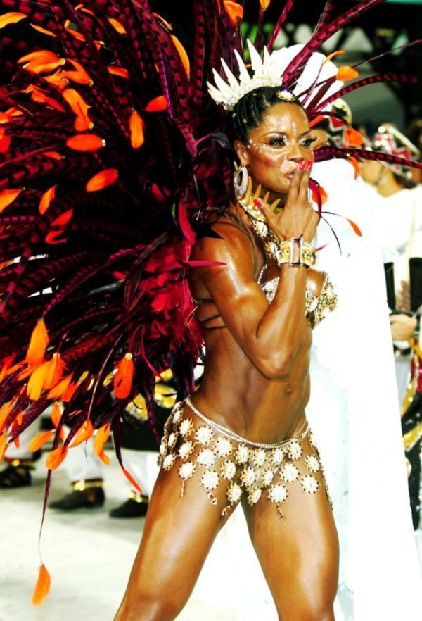 Rio carnival parade girls, Rio de Janeiro, Brazil