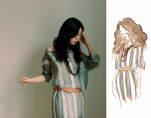real girl drawing