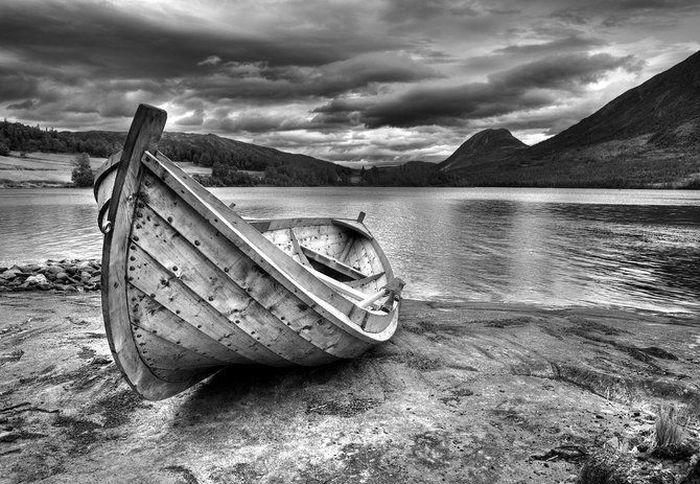 black and white landscape photography