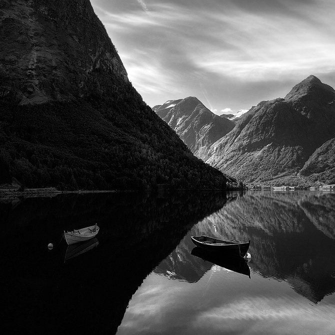 black and white landscape photography